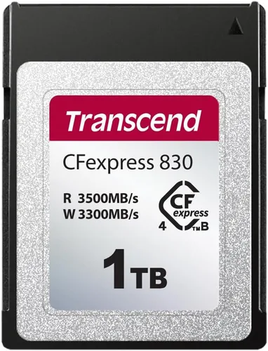 Vista 10 de Transcend CFexpress830 - Tarjeta de memoria de 512 GB, hasta 3500 MB/s, captura de video 4K8K para Canon