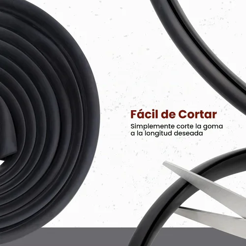 Vista 5 de Seal Rubber Moldeo universal de goma para parabrisas (5 pies, negro, EPDM)