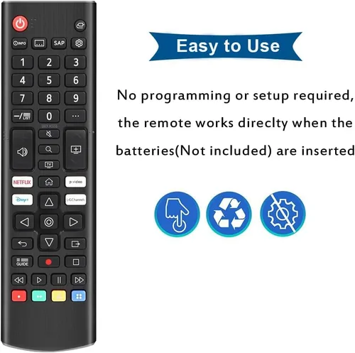 Vista 4 de Control remoto universal para televisores inteligentes LG, control remoto de repuesto compatible con LG All LED OLED LCD Webos 4K 8K UHD QNED HDR TV