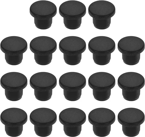 Vista 127 de MECCANIXITY - Tapones de silicona en forma de T (26mm, 1 pulgada de diámetro), color negro
