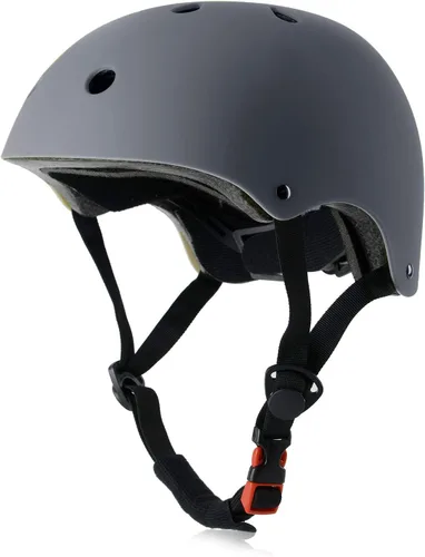 Vista 16 de Casco de bicicleta para niños, ajustable y para múltiples deportes, desde niños pequeños hasta jóvenes, 3 tallas Negro