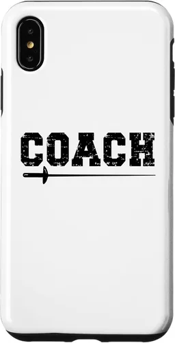 Vista 7 de iPhone 14 Pro Max Diseño de entrenador de esgrima. Estuche para instructores de esgrima / profesores de esgrima
