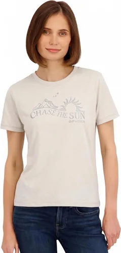 Vista 5 de Spyder Camiseta de manga corta con estampado de sol metálico para mujer Negro
