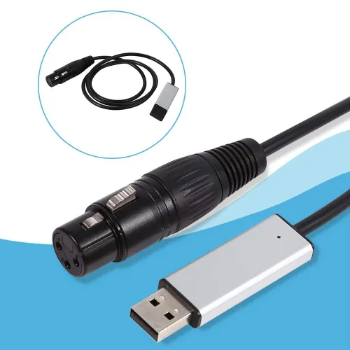 Vista 2 de Mini USB a DMX Interfaz Adaptador Controlador DMX512 Ordenador Etapa Iluminación Controladores Dimmer