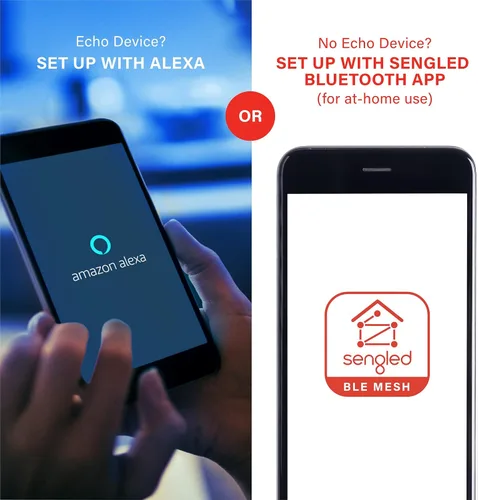 Vista 6 de Sengled Bombilla Alexa, emparejamiento automático S1 con dispositivos Alexa, bombillas que cambian de color, bombillas inteligentes que funcionan