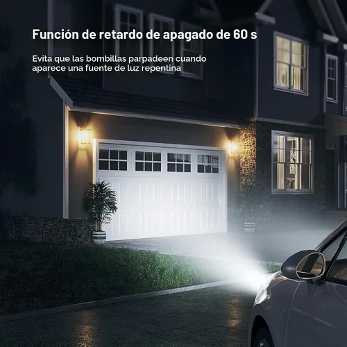 Vista 4 de DEWENWILS Enchufe Sensor de Luz, Enchufe Sensor de Atardecer a Amanecer E26 E27, Enchufe de Bombilla para Luminarias, Compatible con Bombillas Negro