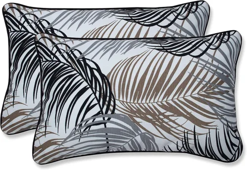 Vista 38 de Pillow Perfect Almohadas lumbares Delray azul marino para exteriores/interiores, 11.5 x 18.5 pulgadas, paquete de 2
