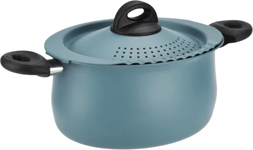 Vista 11 de Bialetti- 7265 Oval 5.5 cuarto de pasta olla con tapa de colador, antiadherente, 1, negro
