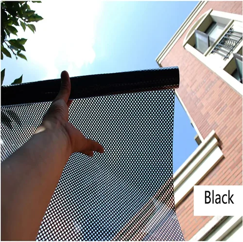 Vista 3 de ECYC Película autoadhesiva para ventana, calcomanías de malla transparente, calcomanías de privacidad para ventana, decoración de puerta de vidrio