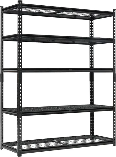 Vista 10 de Estantería de garaje resistente, estantes de almacenamiento ajustables de 5 niveles, 36 x 18 x 72 pulgadas, cargas de 3000 libras, estantería