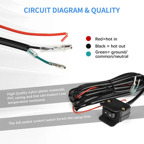 Vista 5 de MaySpare Interruptor de pulgar basculante de cabrestante de 12 V con soporte de montaje para kit de línea de control de manillar ATV UTV