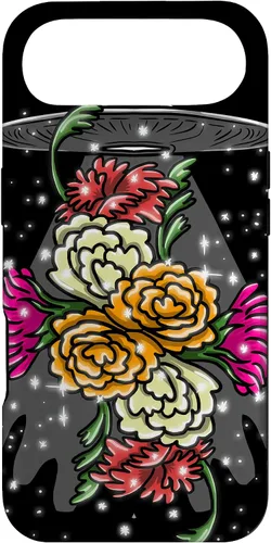 Vista 27 de Alien Floral UFO Girly Extraterrestrial Space Lover - Funda de regalo para iPhone 17