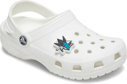 Vista 2 de Crocs Jibbitz NHL Hockey Team - Dijes deportivos para hombres y mujeres, tiburones San José, talla única, San Jose Sharks
