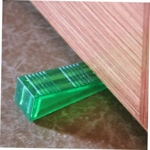 Vista 3 de Tope de puerta verde antideslizante protector de dedo flexible Soporte de puerta para todo el diseño de cristal de piso para puertas de cierre