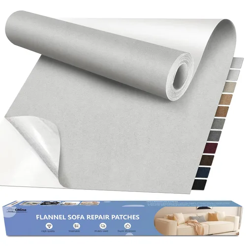 Vista 8 de ONine Kit de reparación de sofá de microfibra, parche de tela adhesiva de 55 x 12 pulgadas, multicolor, agua impermeable, adecuado para sofás, Negro