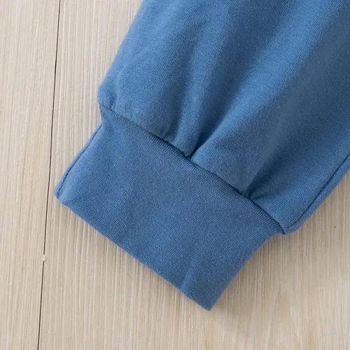Vista 11 de Pudcoco Conjunto de camiseta de manga corta con letras y pantalones largos sólidos para el verano