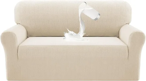 Vista 25 de Fundas de sofá impermeables dobles para sofás, funda elástica para silla antideslizante, lavable, protector de muebles a prueba de fugas para niños