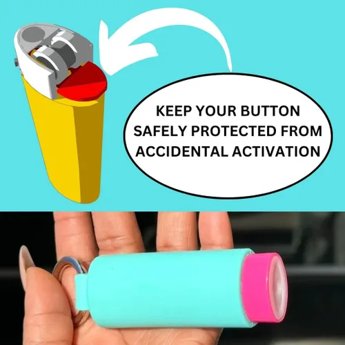 Vista 7 de Lighter Holder for J6 BIC Lighters. Keychain Lighter Case. Silicone Keychain case has a Spring Clip Attached to Easily Secure to Any Bag, Key Ring