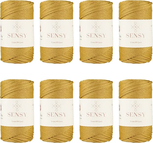 Vista 116 de Cuerda de poliéster Sensy Premium de 3 mm, 120 metros, 100% cordón de polipropileno, cuerda de macramé de 3 mm, cordón para bolsos de ganchillo
