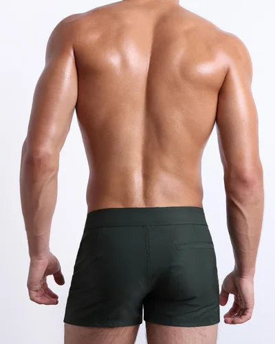Vista 43 de Bang Men's Swimwear - Beach Shorts - Stretchy Quick-Dry All-Use Premium Swimsuit Trunk Square Cut
