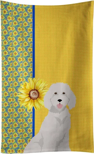 Vista 17 de Caroline's Treasures WDK5313KTWL - Toalla de cocina con diseño de girasoles de verano, color negro y tostado, Airedale Terrier, toalla de mano