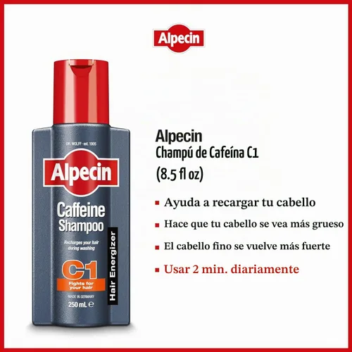 Vista 5 de Multibuy 3x Alpecin Caffeine Shampoo C1 Hair Energizer - 8.5 fl oz por ALPECIN