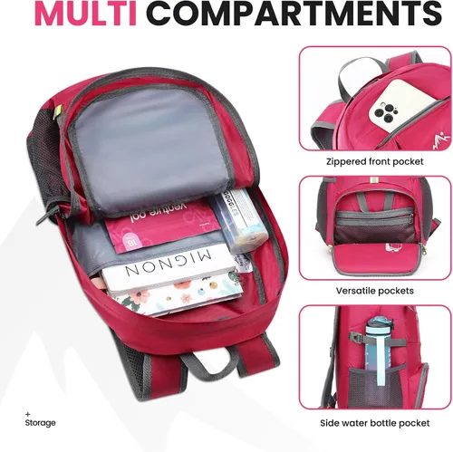 Vista 21 de Venture Pal 35L Ultraligero Ligero Plegable Plegable Viaje Camping Senderismo Deportes al aire libre Mochila Daypack