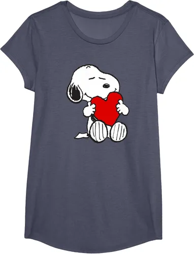 Vista 15 de Peanuts Camiseta de San Valentín Snoopy Hugging Heart, Negro
