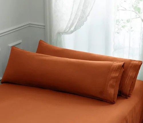 Vista 42 de Aormenzy Fundas de almohada de microfibra, tamaño estándar, calabaza Calabaza Caramelo
