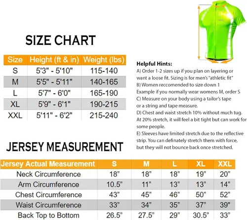 Vista 5 de Camiseta de ciclismo de alta visibilidad - Reflectante Hi-Viz Ciclismo Camisa Hombres y Mujeres