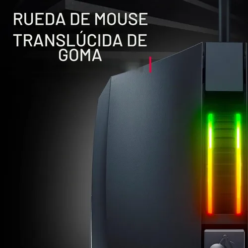 Vista 7 de Cherry Ratón para juegos con cable MC 2.1 con iluminación RGB con botones programables y perfiles de usuario. Cabe en tu mano. Diestro. Sensor Negro