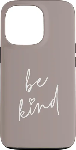 Vista 10 de Be Kind - Funda para iPhone 17, diseño de frase inspiradora positiva (marrón topo)