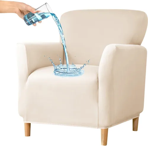 Vista 24 de NILUOH Funda para Sillón de Banquete de 1 Pieza Elástica Fundas para Sillas con Brazos Estampada Suave Funda para Silla de Acento Antideslizante