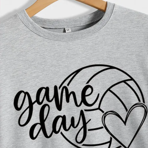 Vista 3 de Sudadera de voleibol para mujer, mezcla de algodón casual y moderna para amantes del voleibol