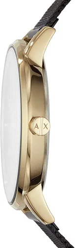 Vista 3 de Armani Exchange - Reloj de cuarzo de acero inoxidable con correa de piel para mujer