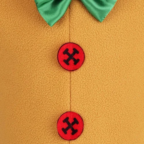 Vista 4 de Disfraz de hombre de jengibre a juego para niños y adultos, overol de manga larga con capucha para Navidad, cosplay, fiesta de disfraces