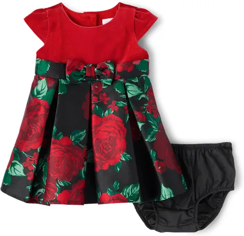 Vista 2 de The Children's Place Vestido de moda de manga corta para bebés y niñas pequeñas