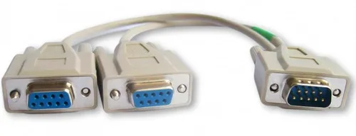 Vista 3 de Your Cable Store Cable DB9 de 9 pines de 1 pie con puerto serie Y, 1 macho/2 hembra RS232, paquete de 5