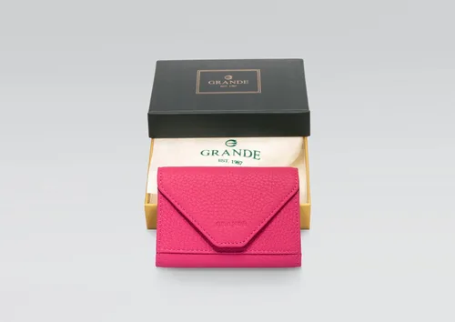 Vista 30 de grande Estuches para tarjetas 3639, Naranja, Tarjetero de cuero con cierre magnético, cartera pequeña de acordeón para mujer