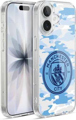 Vista 14 de Head Case Designs Funda de gel con licencia oficial del Manchester City Man City FC Blue Moon Badge Camou [protección de grado militar] compatible