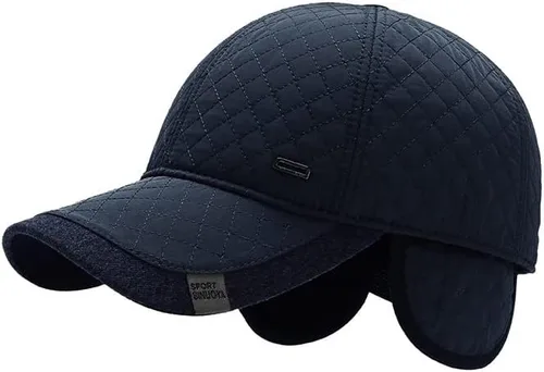 Vista 2 de FASHIXD Gorra de béisbol de invierno para hombre, sombreros de invierno con orejeras, gorras ajustables para clima frío