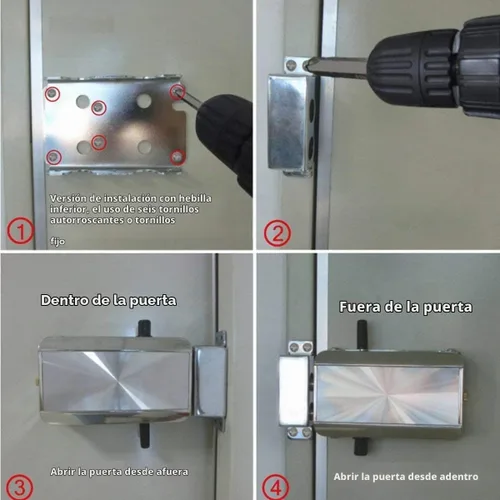 Vista 3 de Cerradura de puerta inteligente electrónica con control remoto, sistema de control de acceso de cerrojo inalámbrico antirrobo inteligente sin llave