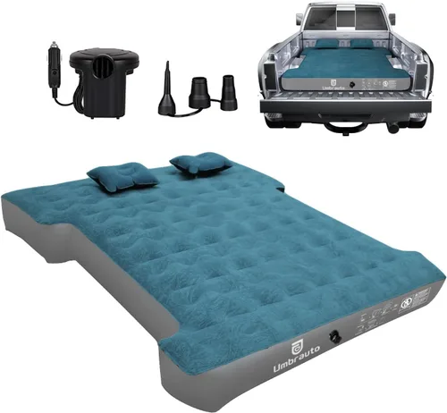 Vista 24 de Colchón de aire Umbrauto para camas de camión cortas de tamaño completo de 5.5-5.8 pies, colchón de aire inflable para tienda de camión con bomba