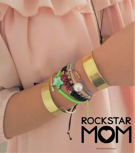 Vista 8 de Wayuu Fucsia Bracelet with Gold Elephant