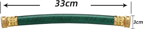 Vista 2 de WADEO Kit de conector de barril de lluvia, paquete de 2, kit de enlace de barril de lluvia con dos mangueras de 12 pulgadas y cuatro accesorios