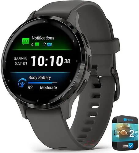 Vista 12 de Garmin 010-N2785-04 Venu 3S Fitness GPS Smartwatch Bisel dorado con caja marfil 1.614 in (renovado) Paquete con 2 años CPS Paquete de protección