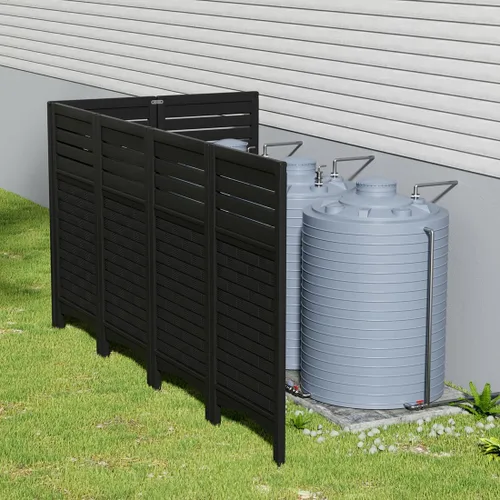 Vista 3 de KINYING Pantalla de Privacidad para Cerca de Aire Acondicionado, 2 Paneles Pantalla de Cerramiento para Equipo de Piscina Contenedor de Basura