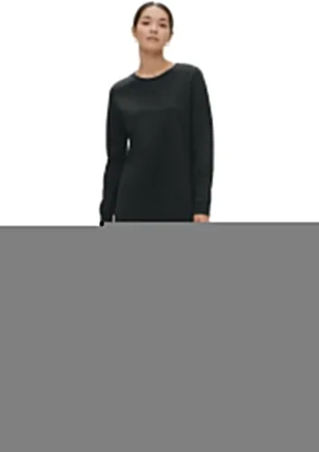 Vista 3 de ellos Sudadera tipo túnica con dobladillo de cola de camisa para mujer