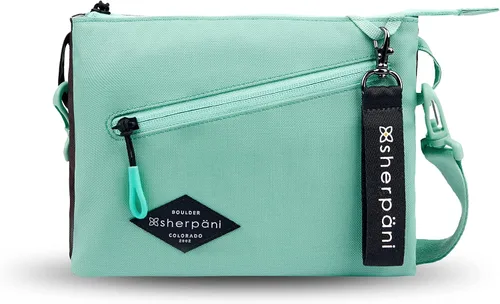 Vista 4 de Sherpani Zoom, bolso cruzado pequeño, bolso cruzado de nailon, bolso cruzado ligero, bolsa doble elegante, monederos para mujer