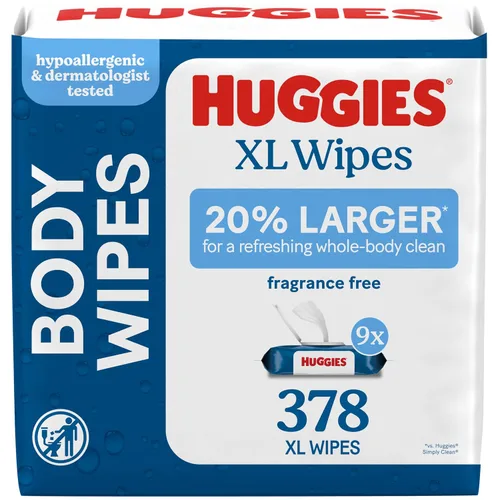 Vista 8 de Huggies Toallitas extra grandes sin perfume, 1 paquete abatible, 42